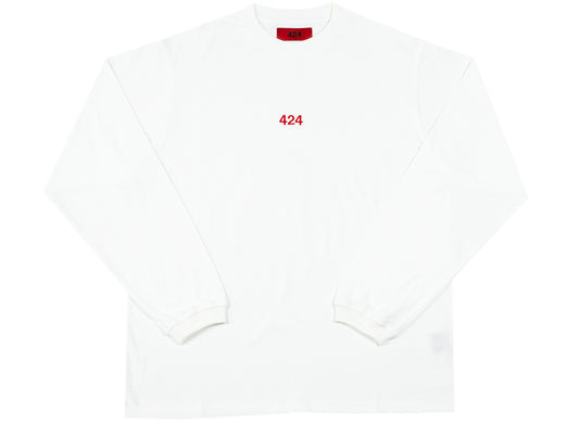 424 Long Sleeve T-Shirt in White