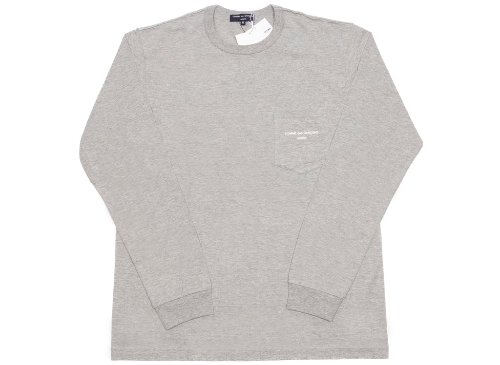 Comme des Garçons HOMME L/S Pocket Tee in Gray