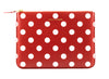 Comme des Garçon Polka Dots Printed Wallet in Red