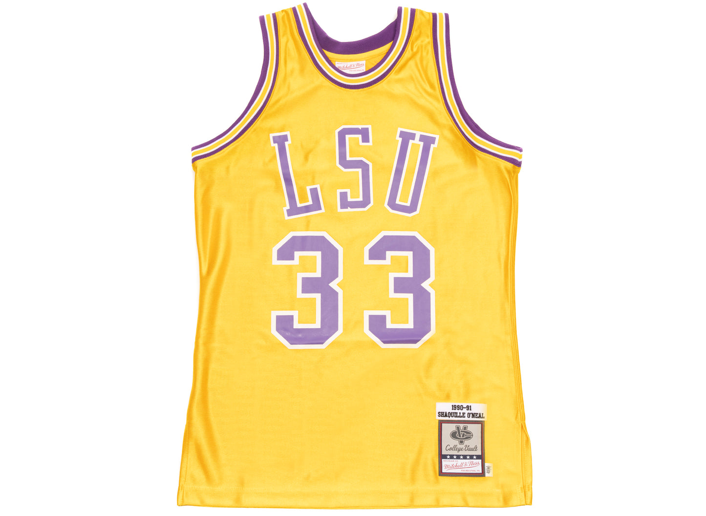 Mitchell & Ness NCAA LSU 1990 Shaquille O'Neal Home Jersey