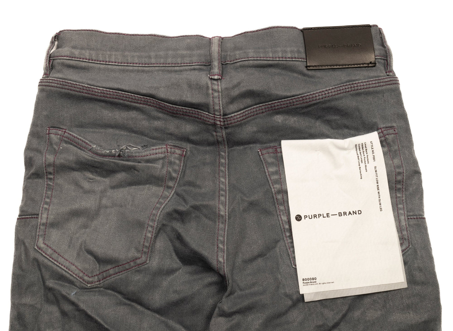 Purple Brand Contrast Stitch Jeans