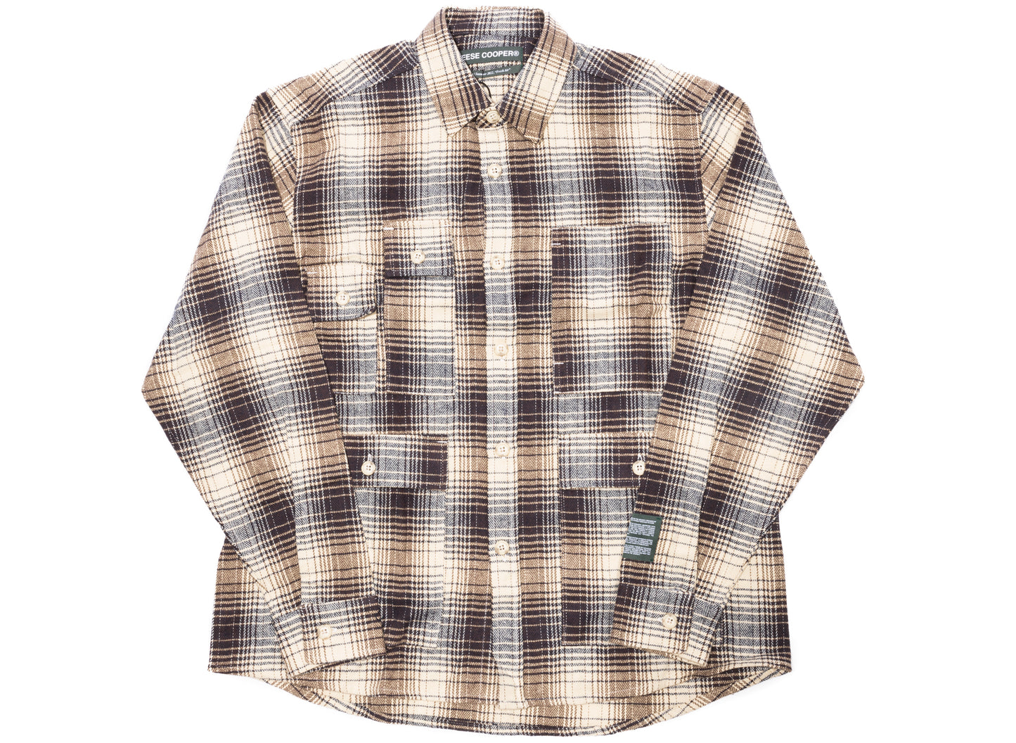 Reese Cooper Cargo Pocket Flannel Shirt in Blue