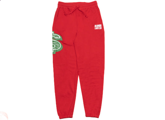 BBC Straight Font Sweatpants in Red