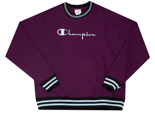 Champion Premium Reverse Weave Yarn Dye Rib Trim Crewneck 'Vetetian Purple'