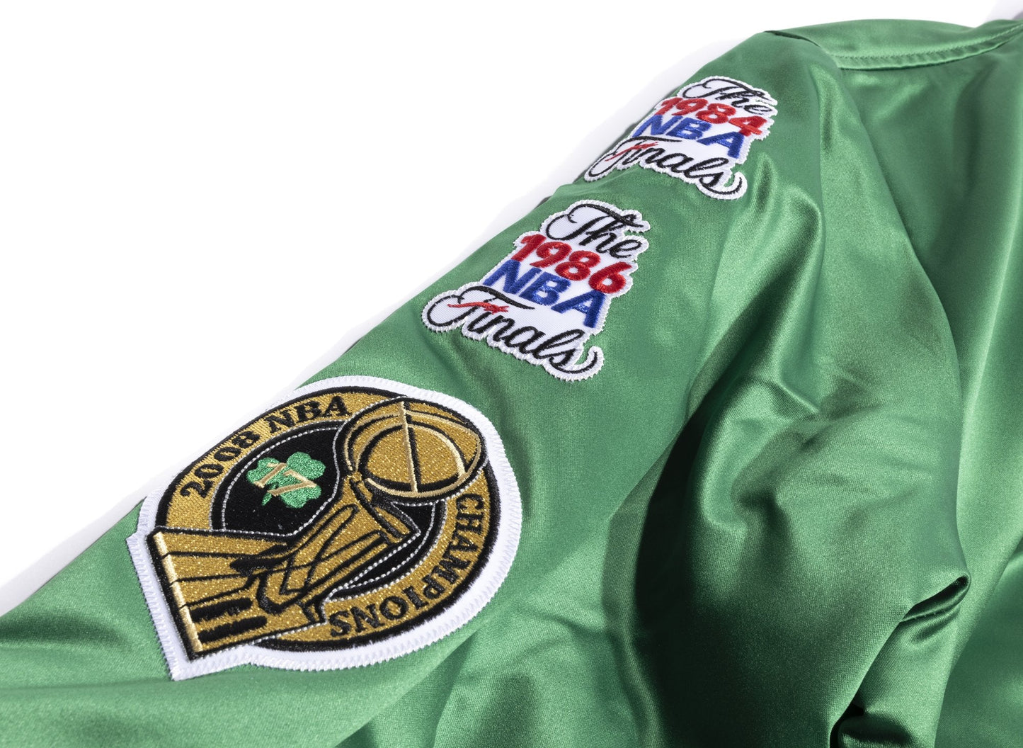 Boston Celtics Mitchell & Ness NBA Finals Satin Bomber Jacket 