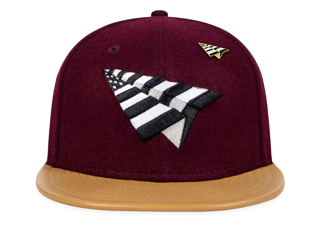 Paper Planes Original Crown Wool & Leather Snapback