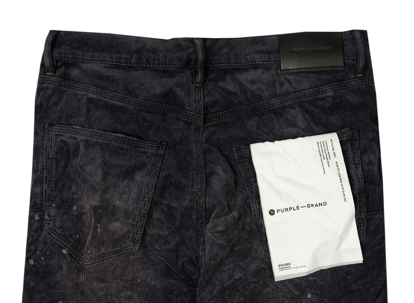 Purple Brand 3 Needle Black Wash Repair Jeans
