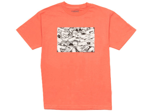Pleasures Orgy Tee in Coral