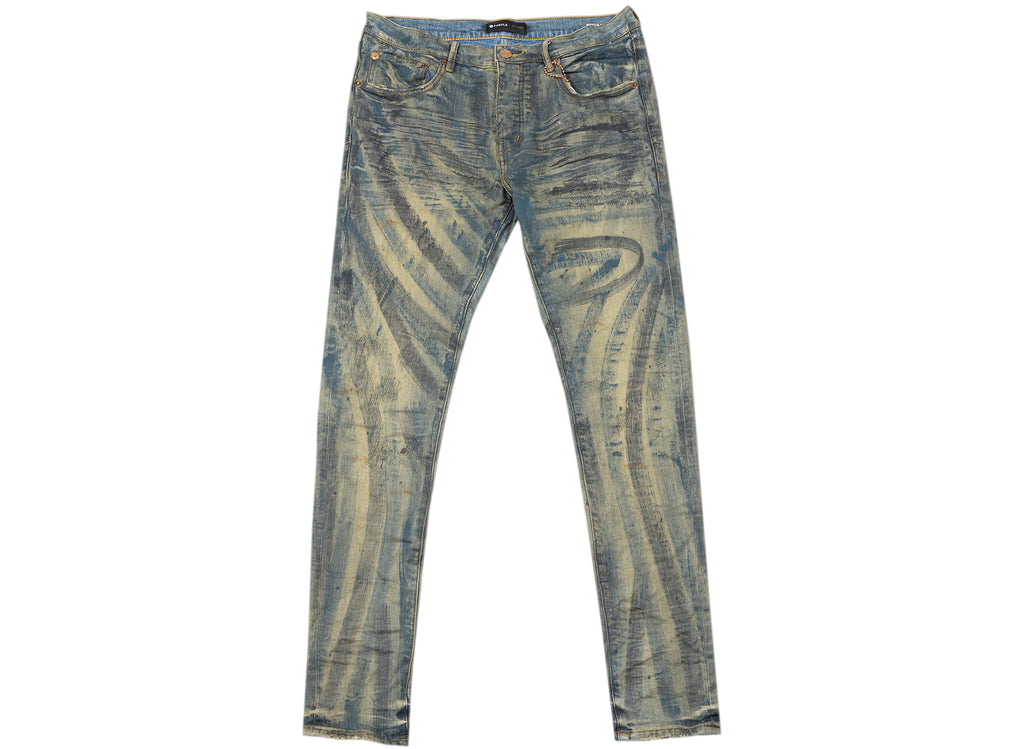 Purple Brand Indigo Brush Stroke Repair Jeans