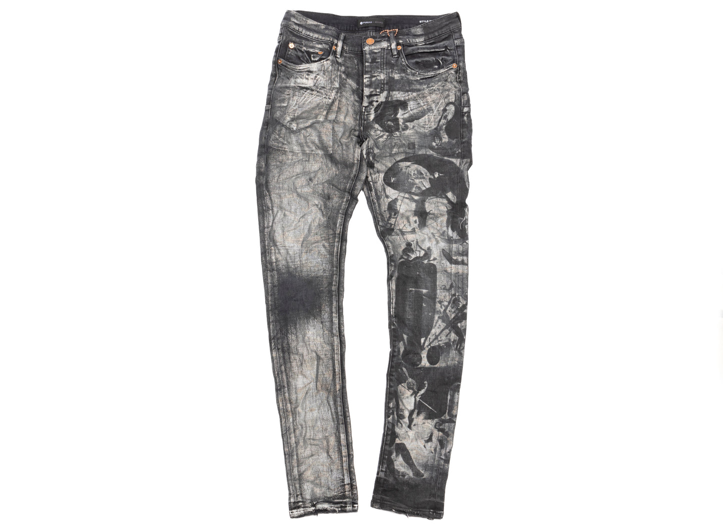 Purple Brand Jean irisé perlé noir délavé