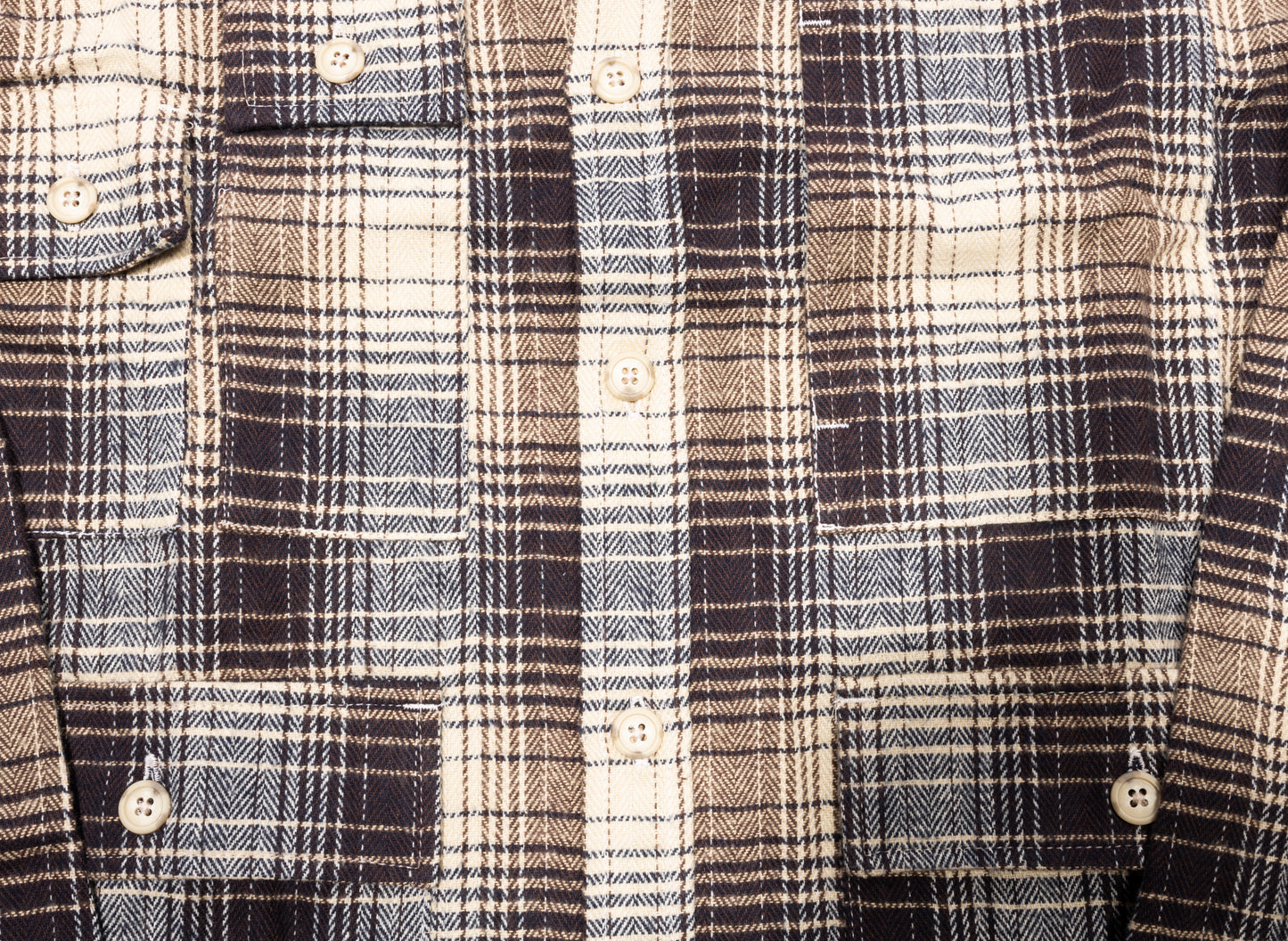 Reese Cooper Cargo Pocket Flannel Shirt in Blue