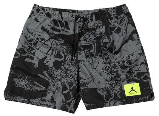 Jordan Flight Men's Printed Poolside Shorts in Black