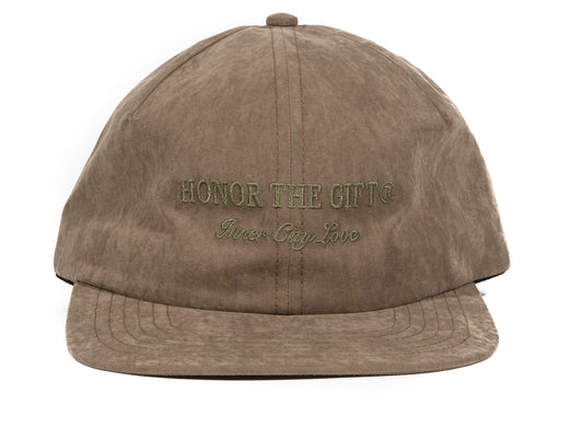 Honor the Gift Brushed Nylon 2 Panel Hat in Brown