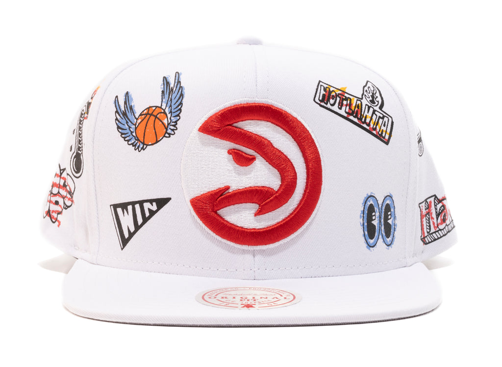 Mitchell & Ness NBA Hand Drawn Hawks Snapback