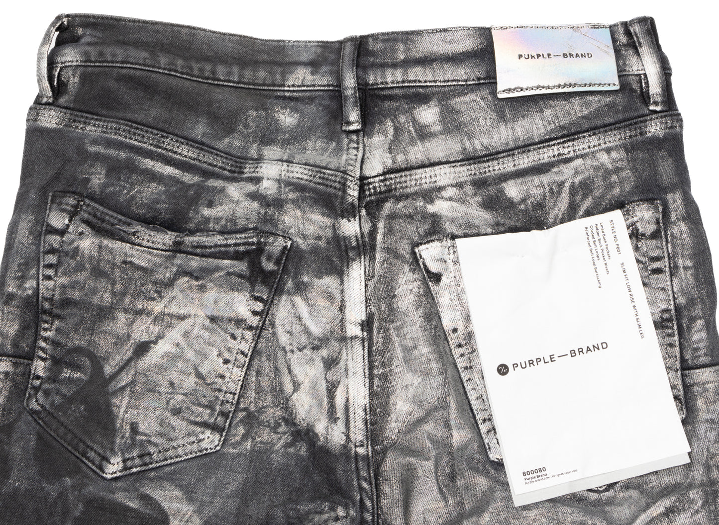 Purple Brand Jean irisé perlé noir délavé