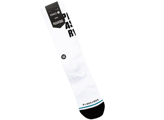 Stance x Pleasures Socks in White