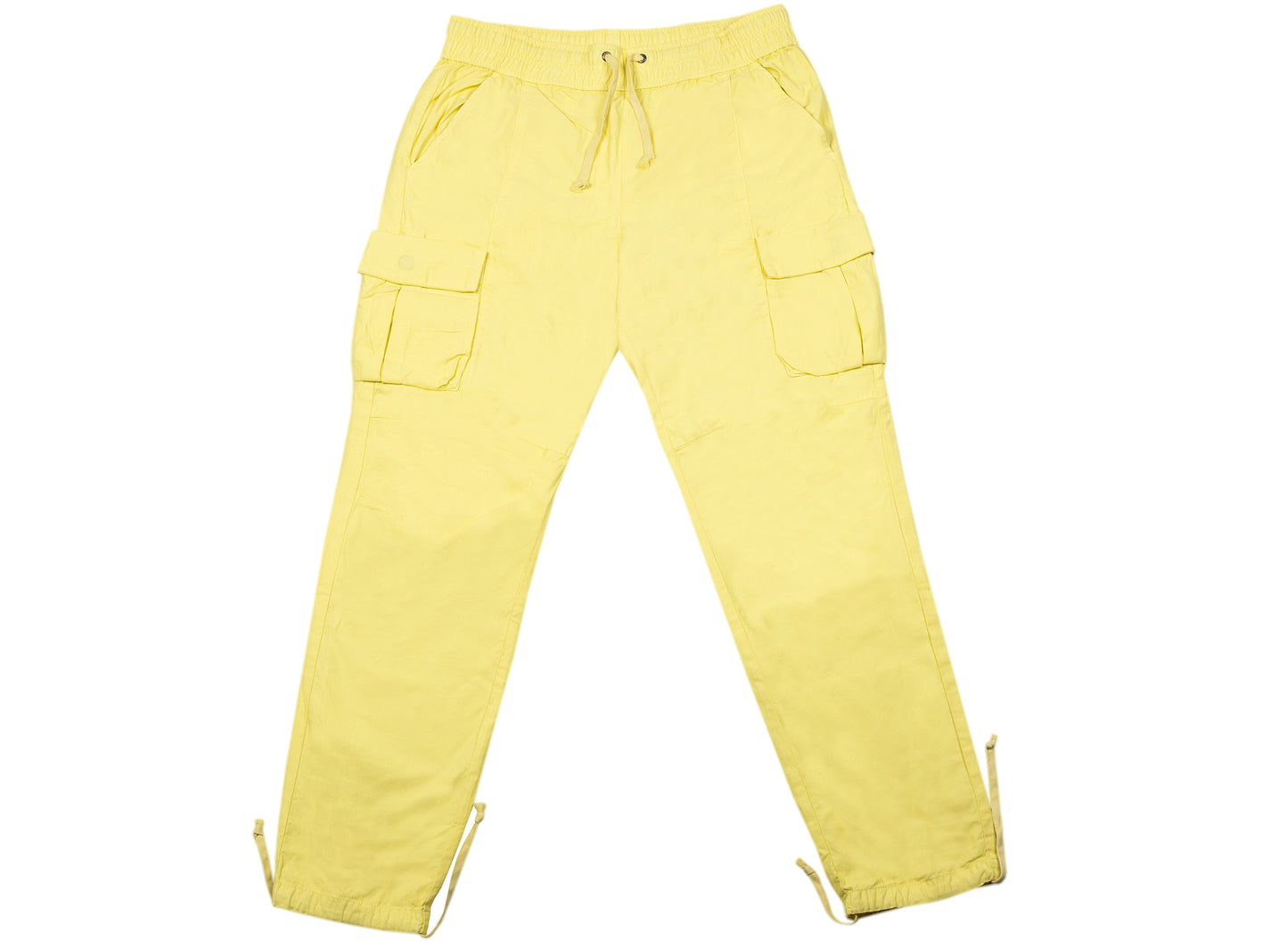 John Elliott Yellow Sateen Cargo Pants in Toxic Yellow