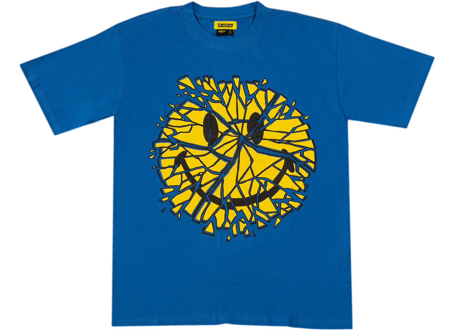 Chinatown Market Smiley Glass Tee in Blue