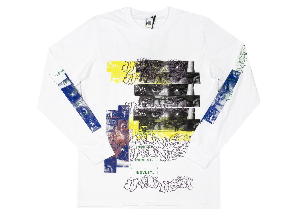INDVLST Visions Hand Printed Long Sleeve 'White'