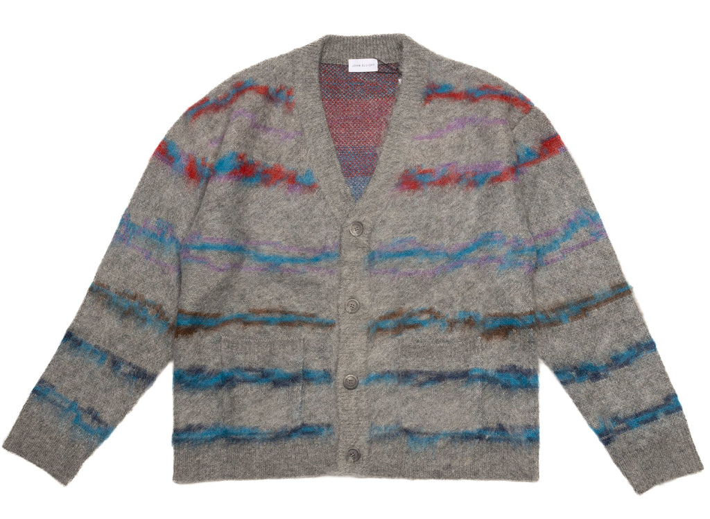John Elliott Mohair Jacquard Cardigan
