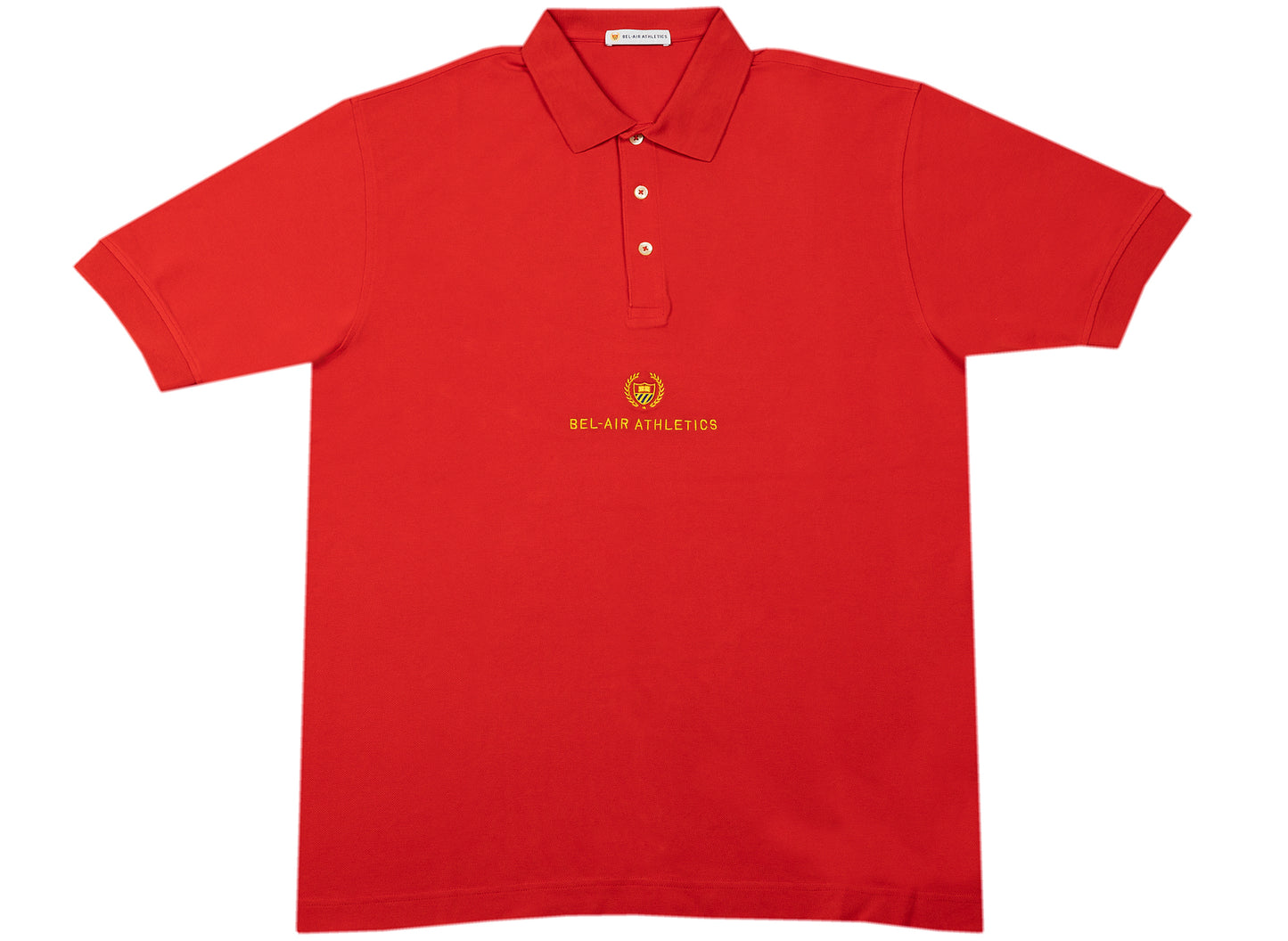 Bel Air Athletics Academy Crest Polo in Red