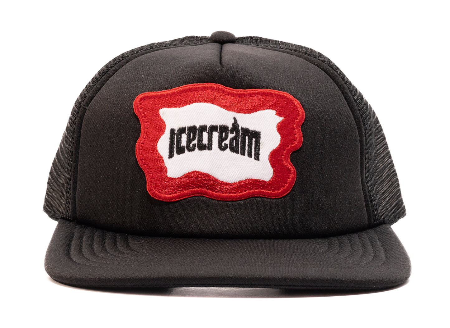 Ice Cream Inset Trucker Hat in Black