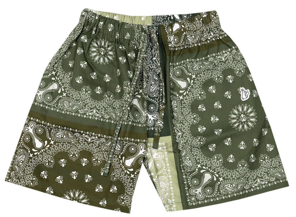 Fucking Rabbits Paisley Shorts in Green