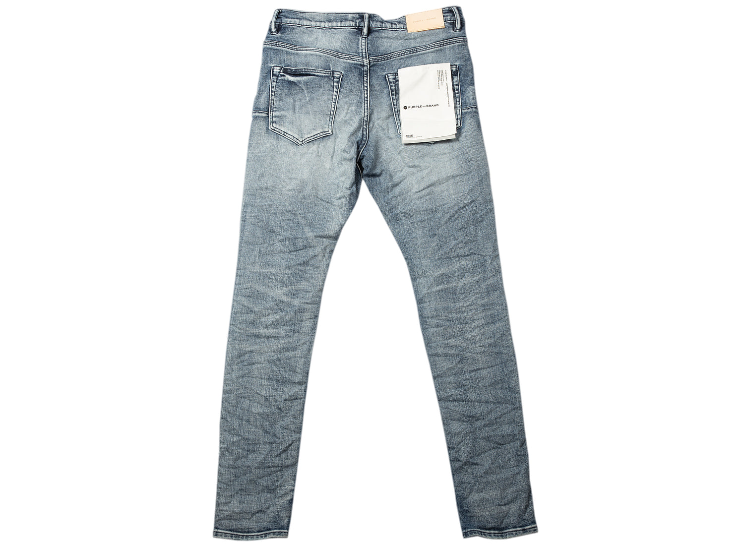 Purple Brand Faded Blue Distressed Jeans - Main Image