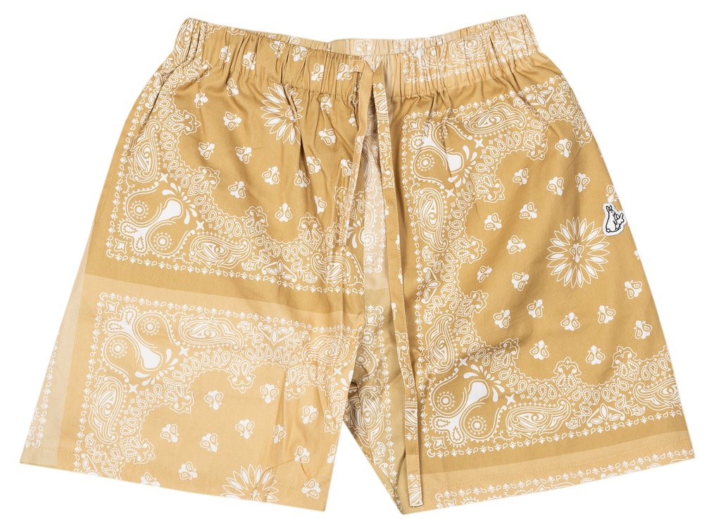 Fucking Rabbits Paisley Shorts in Khaki