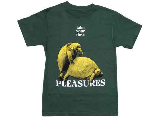 Pleasures Your Time Tee in Forest Green
