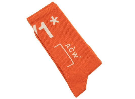 A-COLD-WALL* Knit Jacquard Socks in Orange