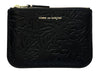 Comme des Garçon Embossed Forest Wallet in Black
