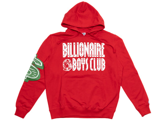 BBC Straight Font Hoodie in Red