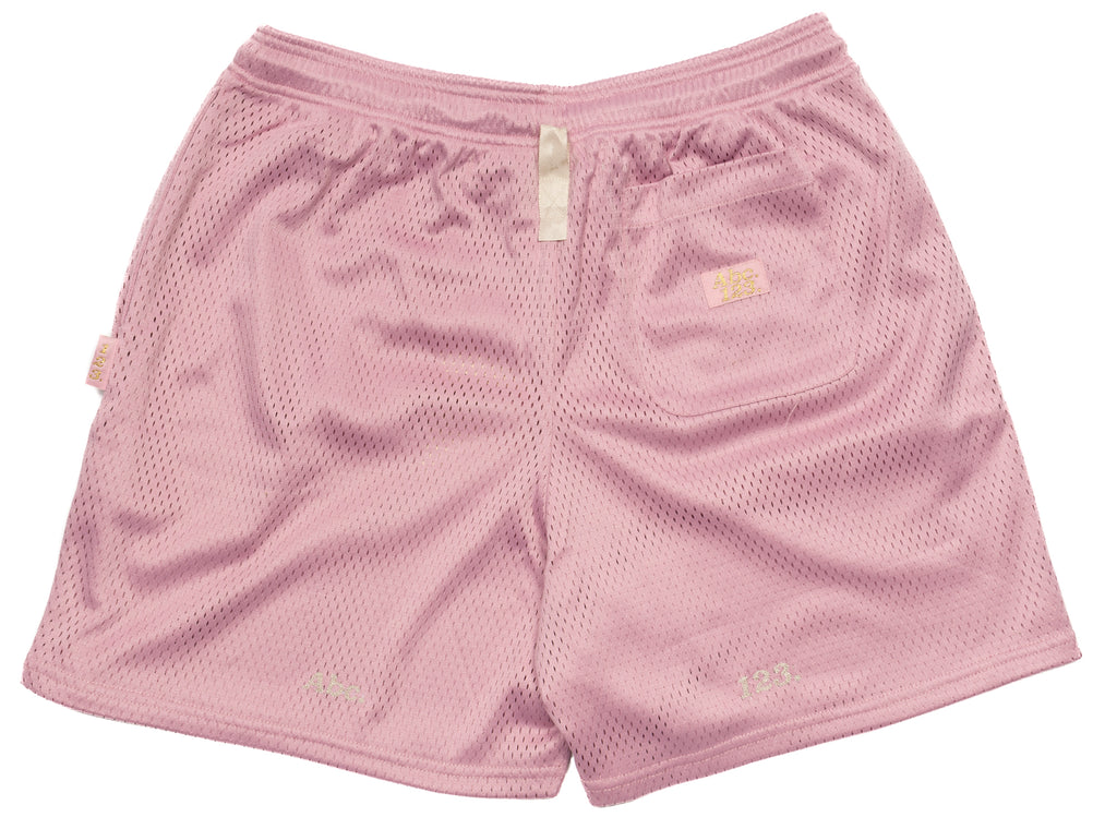 Advisory Board Crystals Abc. 123. Mesh Shorts in Morganite