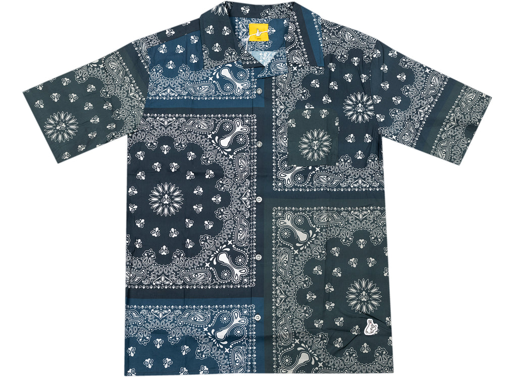 Fucking Rabbits Paisley Shirt in Navy