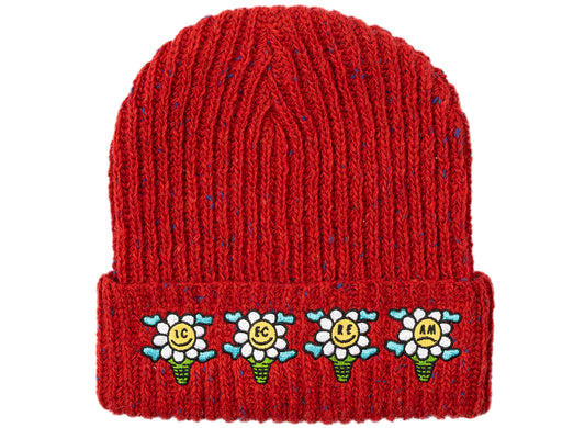 Ice Cream Speck Knit Hat in Red