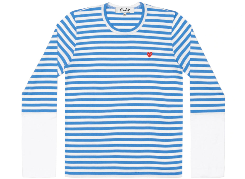 Comme des Garçons PLAY Color Block Striped L/S Tee