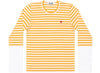Comme des Garçons PLAY Color Block Striped L/S Tee