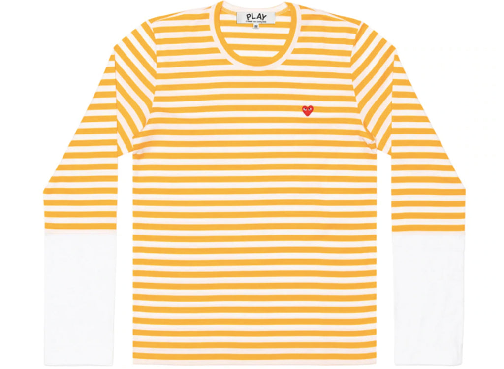 Comme des Garçons PLAY Color Block Striped L/S Tee