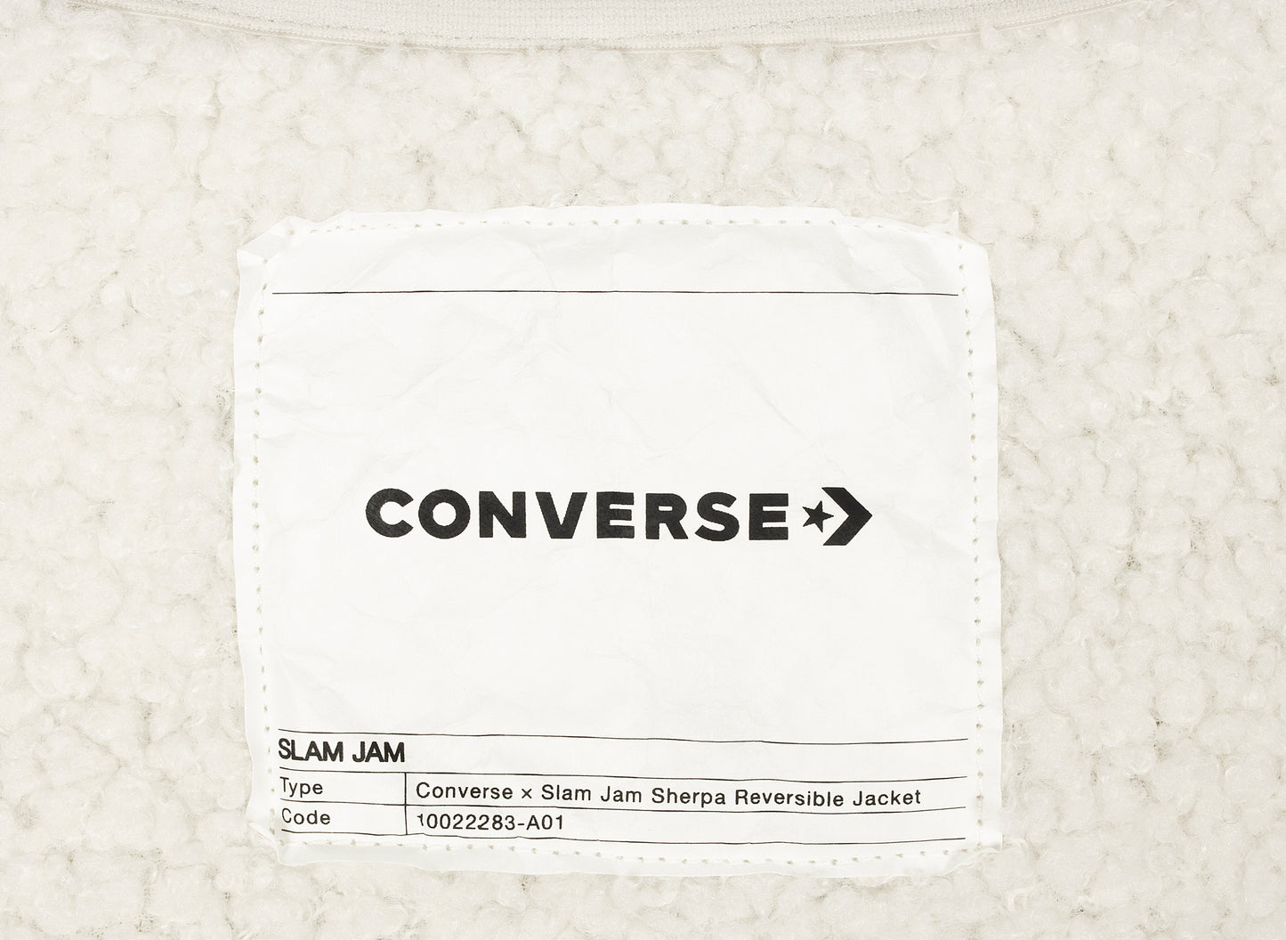 Converse x Slam Jam Sherpa Jacket in Bone Grey
