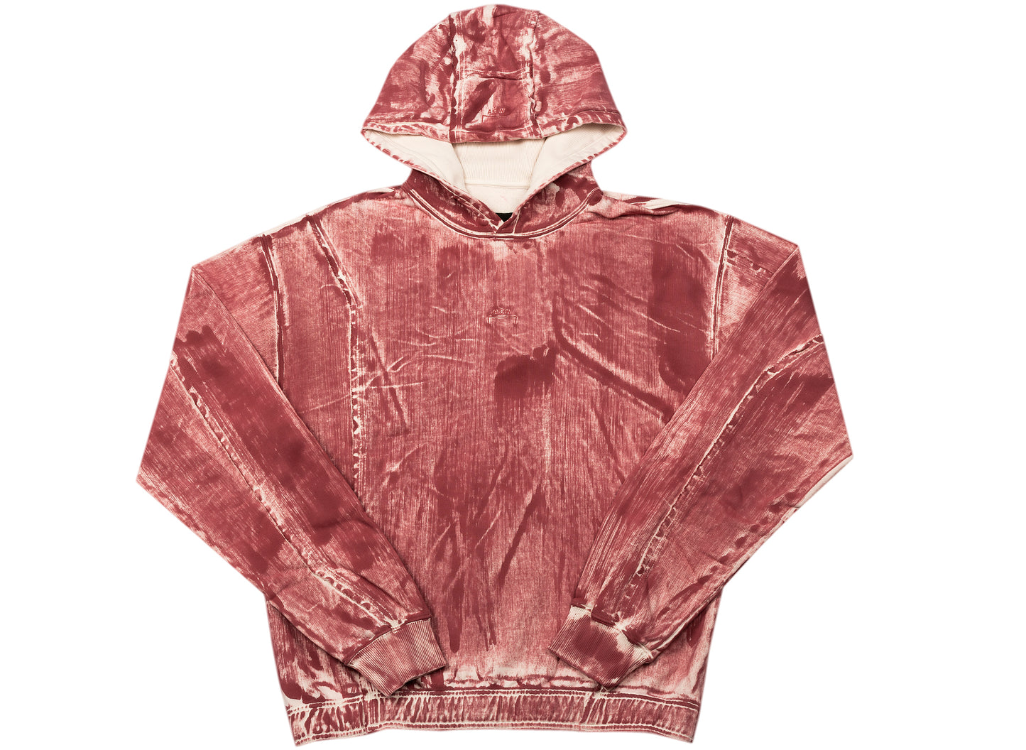 A-COLD-WALL* Corrosion Hooded Sweatshirt in Deep Red