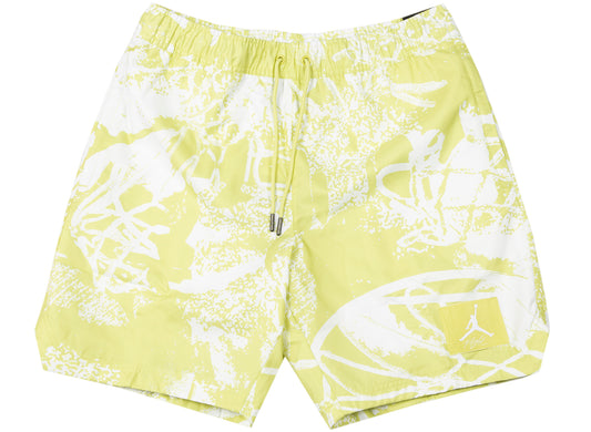 Jordan Flight Men's Printed Poolside Shorts in Lime