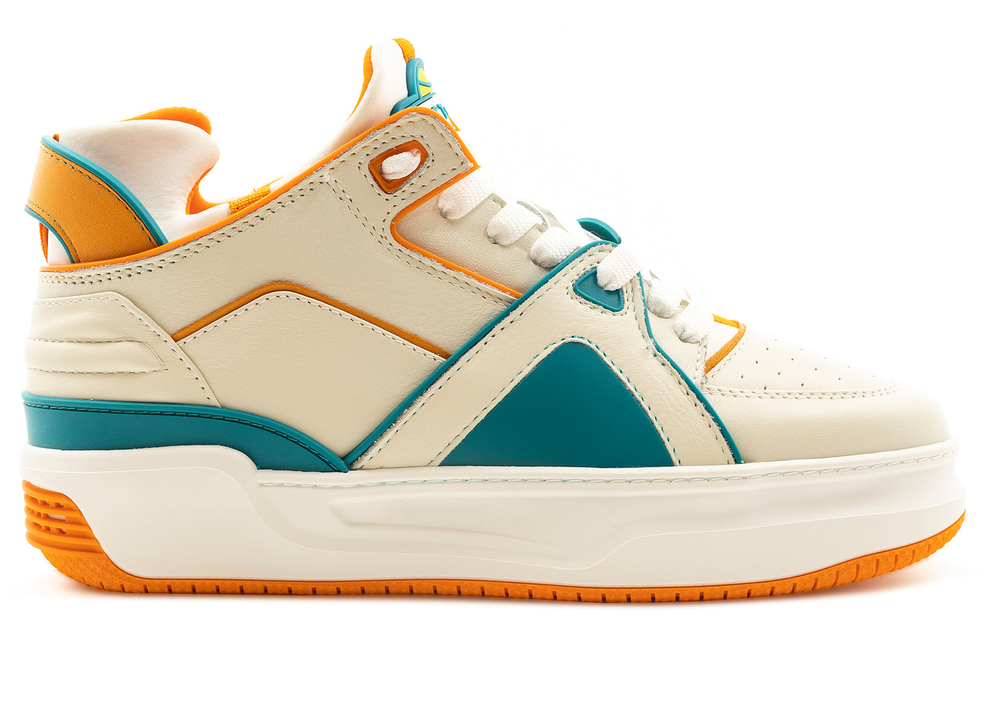 Just Don Courtside Tennis Mid WOT 'White Orange Teal'
