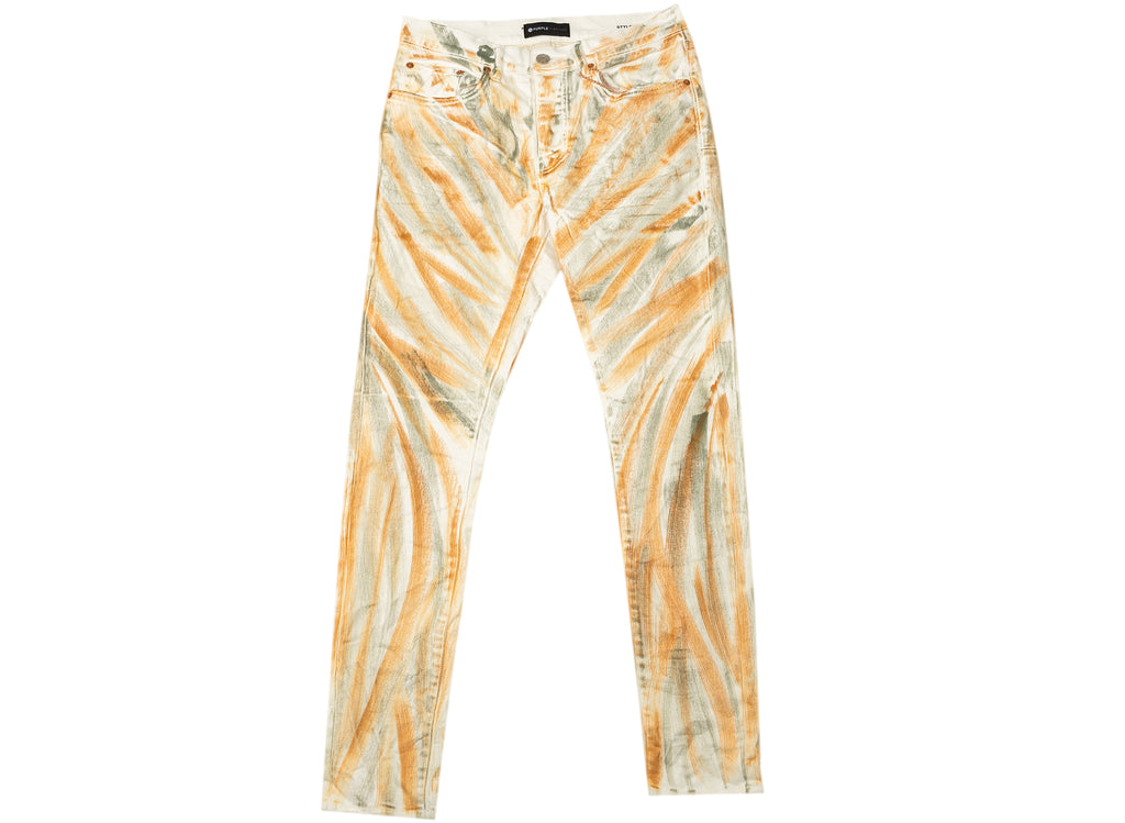 Purple Brand White Brush Stroke Jeans