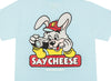 Fucking Rabbits Say Cheese Tee in Light Blue