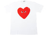 Comme des Garçons Play Double Red Heart Tee
