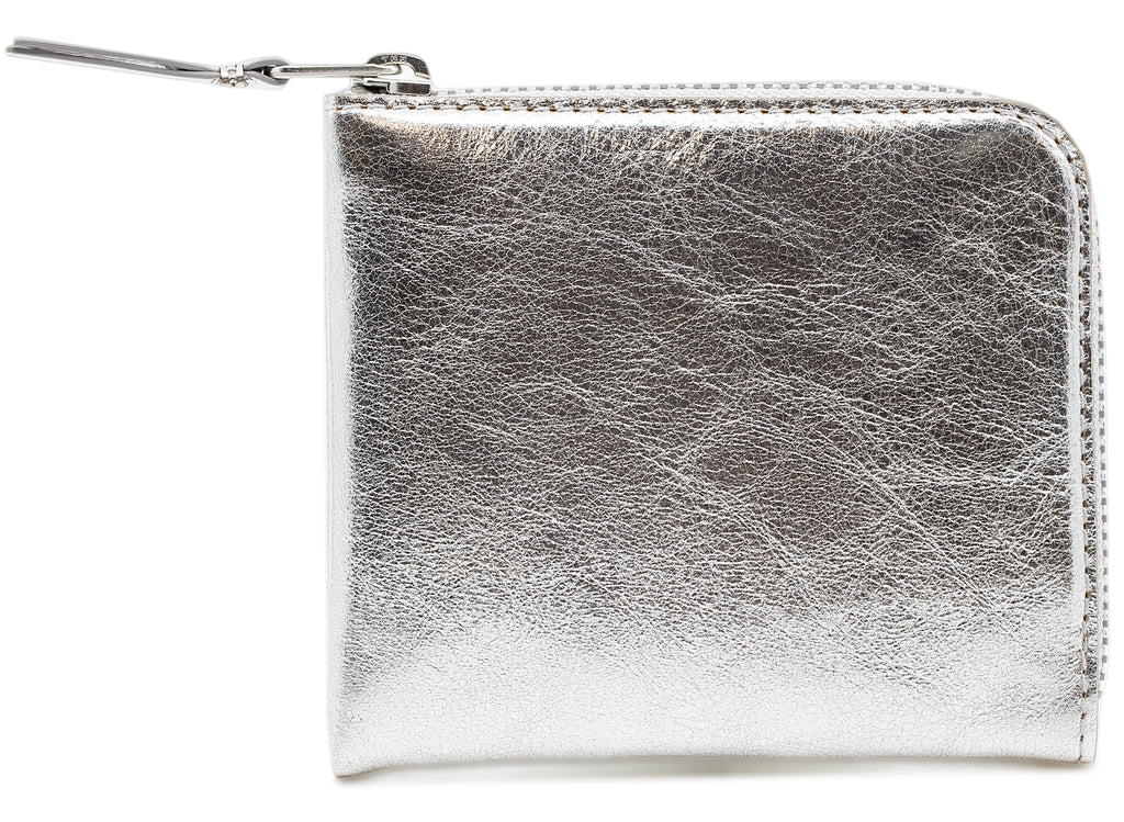 Comme des Garçon Classic Gold Line Wallet in Silver