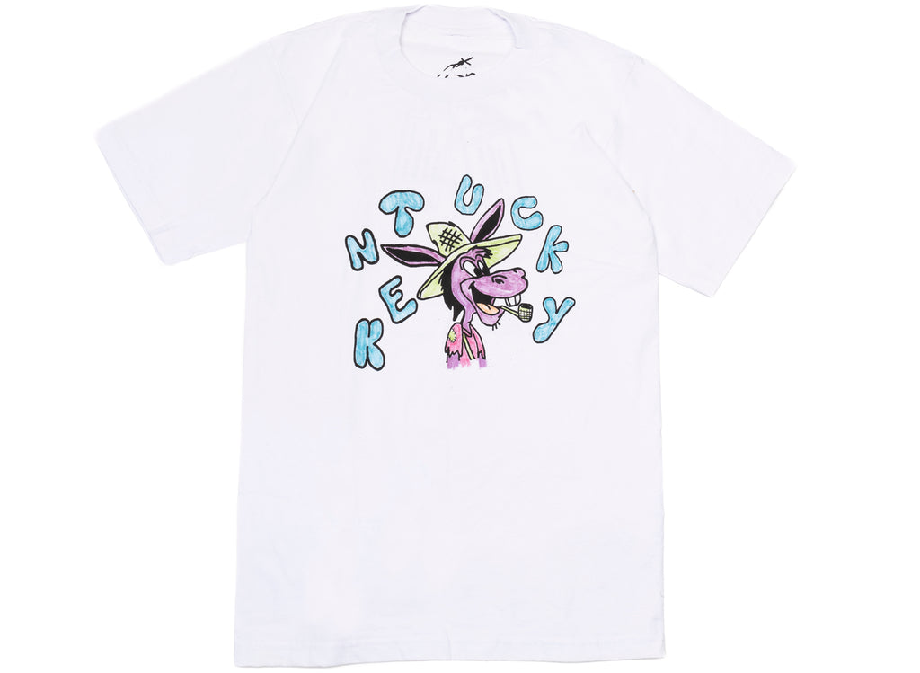 Kentucky Boy Tyler Donkey Coloring Book Short Sleeve Tee in White