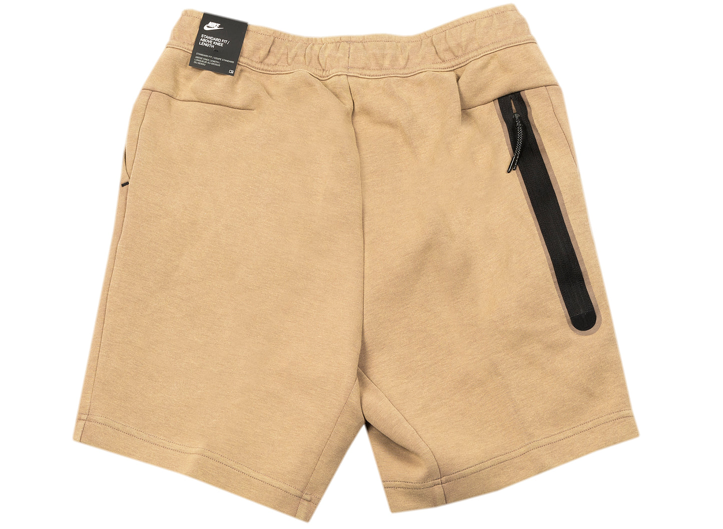 Nike Sportswear Tech Fleece Washed Shorts in Taupe Haze - Damaged