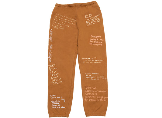 Pleasures Remote Sweatpants in Brown